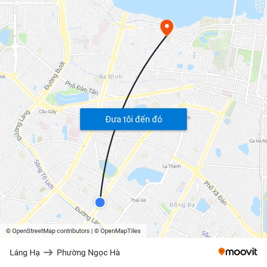 Láng Hạ to Phường Ngọc Hà map