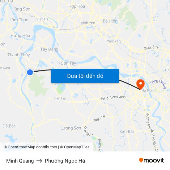 Minh Quang to Phường Ngọc Hà map