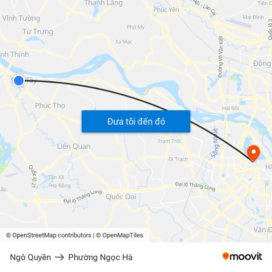Ngô Quyền to Phường Ngọc Hà map
