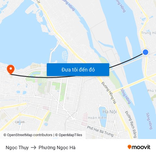 Ngọc Thụy to Phường Ngọc Hà map