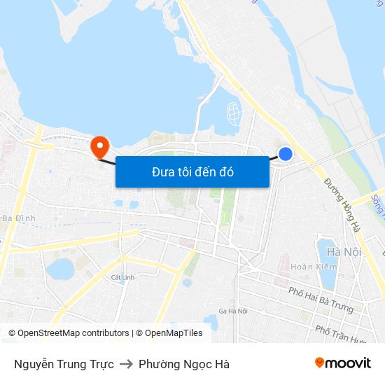 Nguyễn Trung Trực to Phường Ngọc Hà map