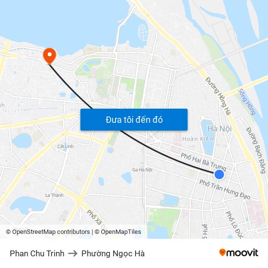 Phan Chu Trinh to Phường Ngọc Hà map