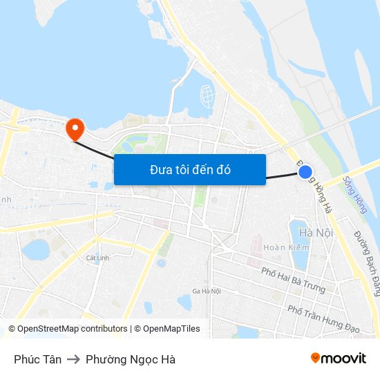 Phúc Tân to Phường Ngọc Hà map