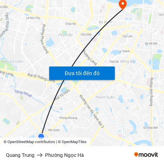 Quang Trung to Phường Ngọc Hà map