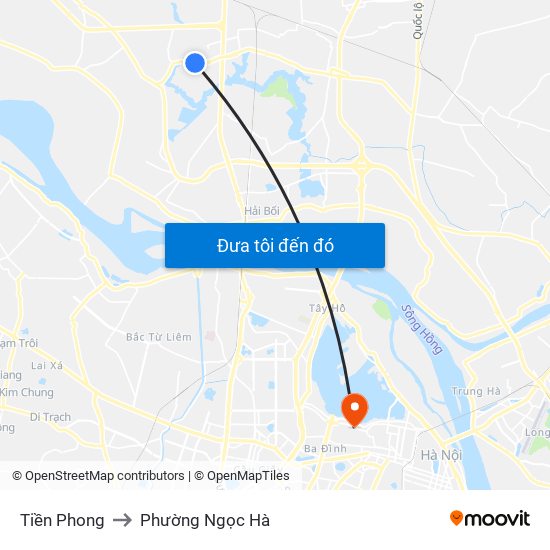 Tiền Phong to Phường Ngọc Hà map