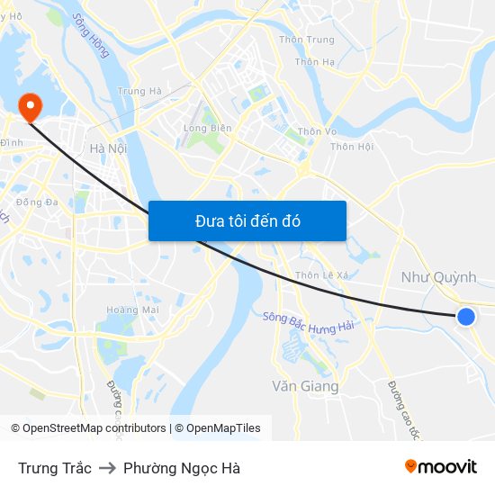 Trưng Trắc to Phường Ngọc Hà map