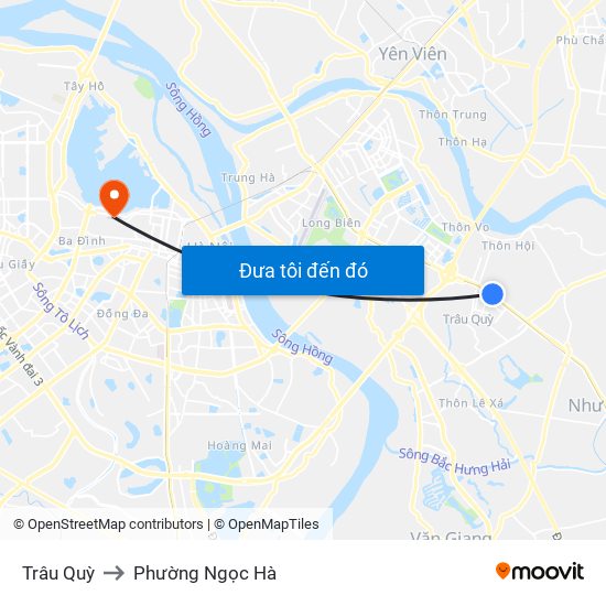 Trâu Quỳ to Phường Ngọc Hà map