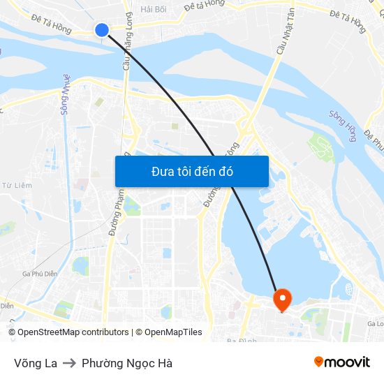 Võng La to Phường Ngọc Hà map