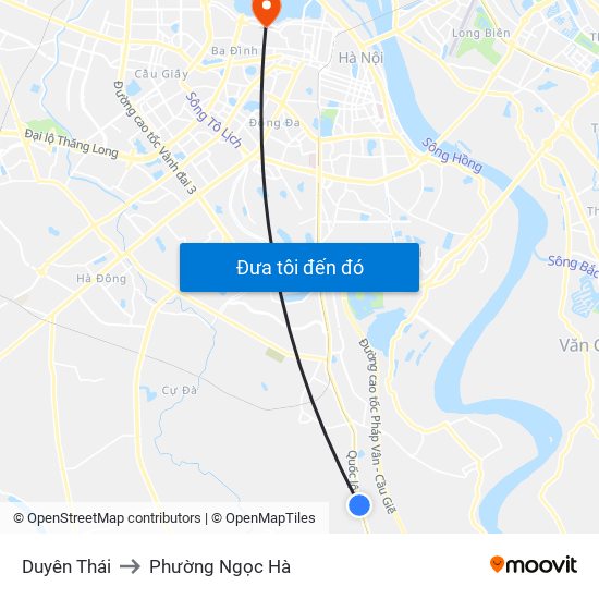 Duyên Thái to Phường Ngọc Hà map