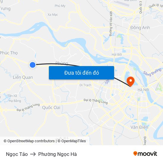 Ngọc Tảo to Phường Ngọc Hà map