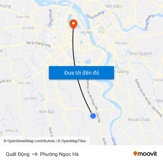 Quất Động to Phường Ngọc Hà map