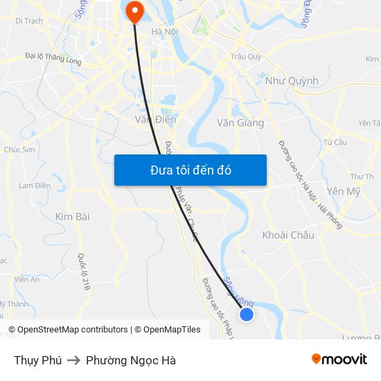 Thụy Phú to Phường Ngọc Hà map