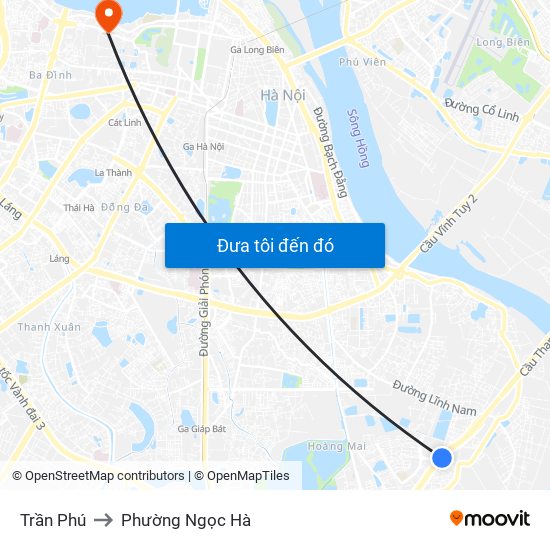 Trần Phú to Phường Ngọc Hà map