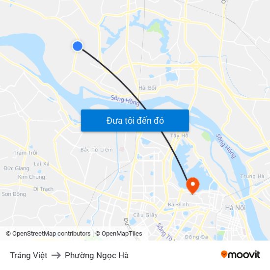 Tráng Việt to Phường Ngọc Hà map