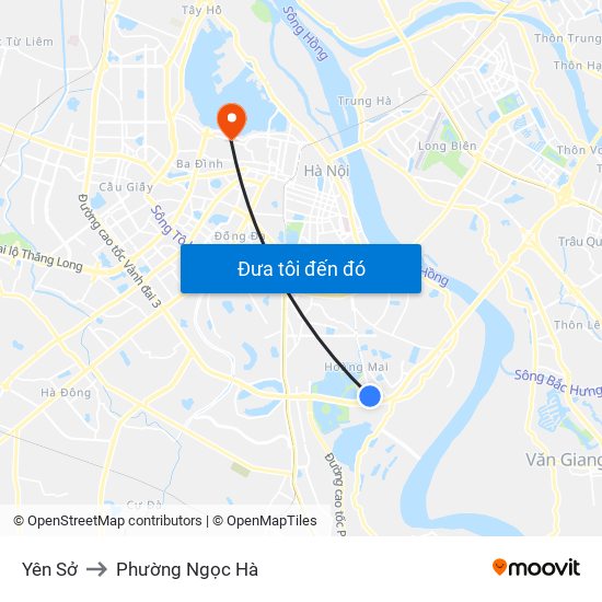 Yên Sở to Phường Ngọc Hà map