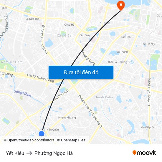 Yết Kiêu to Phường Ngọc Hà map