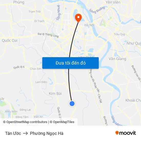 Tân Ước to Phường Ngọc Hà map