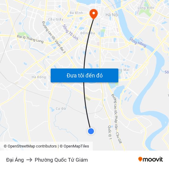 Đại Áng to Phường Quốc Tử Giám map