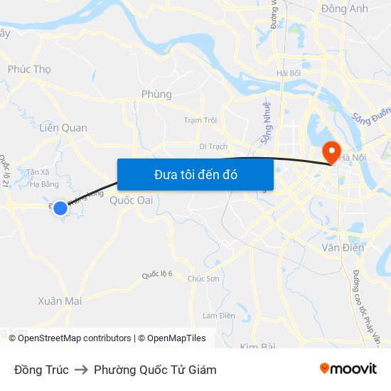 Đồng Trúc to Phường Quốc Tử Giám map