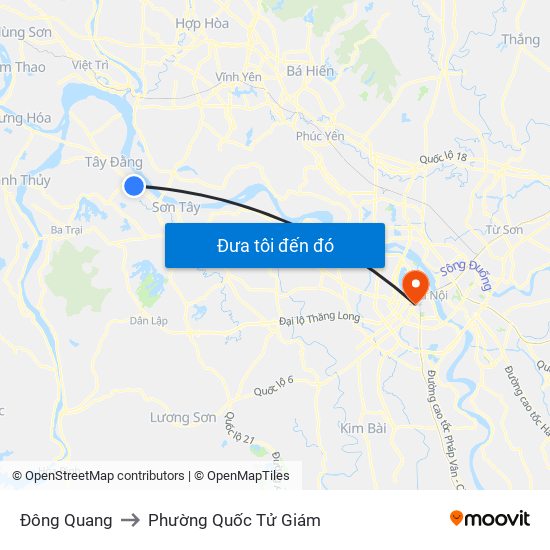 Đông Quang to Phường Quốc Tử Giám map