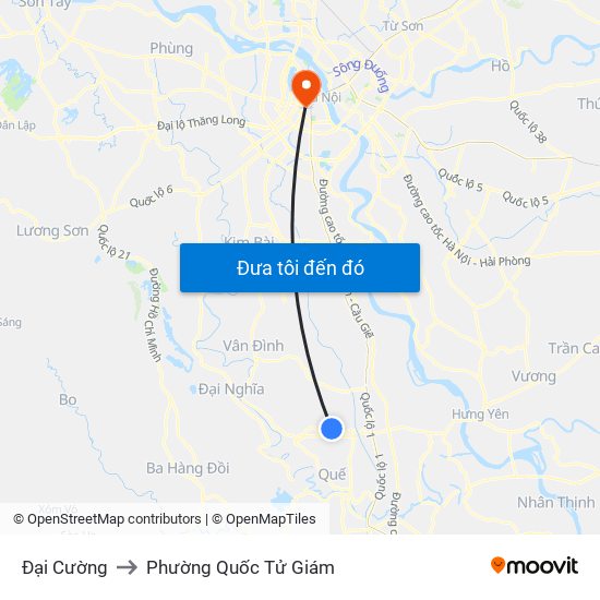 Đại Cường to Phường Quốc Tử Giám map