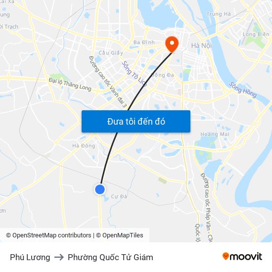 Phú Lương to Phường Quốc Tử Giám map