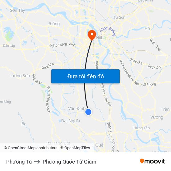 Phương Tú to Phường Quốc Tử Giám map