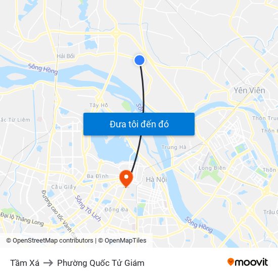 Tầm Xá to Phường Quốc Tử Giám map