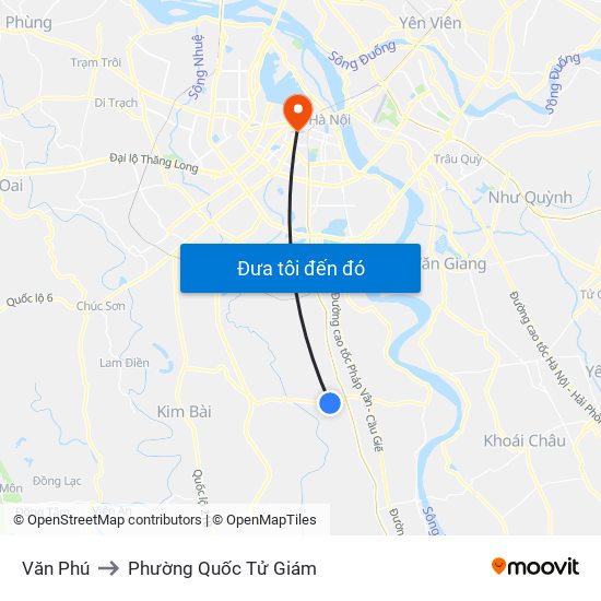 Văn Phú to Phường Quốc Tử Giám map