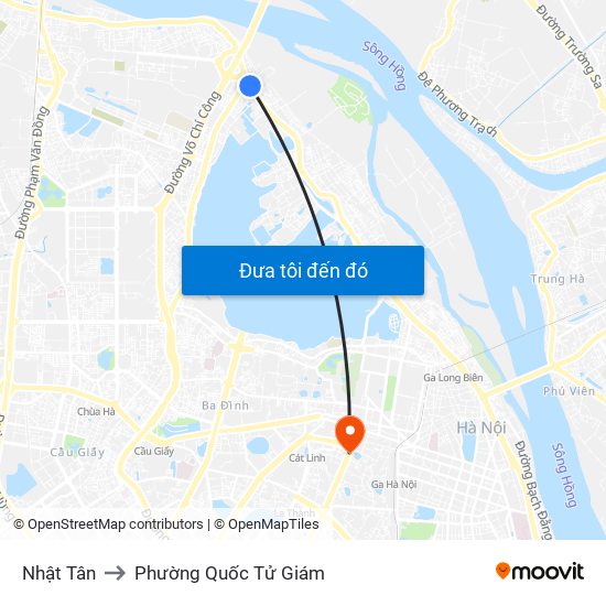 Nhật Tân to Phường Quốc Tử Giám map