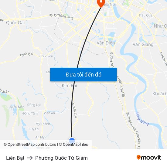 Liên Bạt to Phường Quốc Tử Giám map