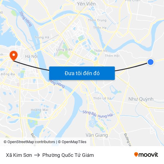 Xã Kim Sơn to Phường Quốc Tử Giám map