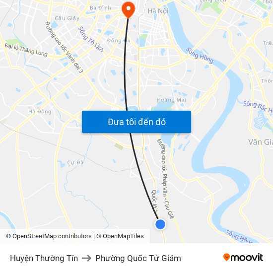 Huyện Thường Tín to Phường Quốc Tử Giám map