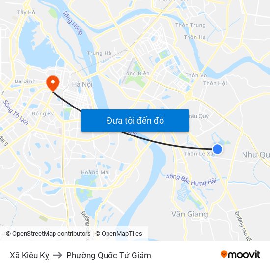 Xã Kiêu Kỵ to Phường Quốc Tử Giám map