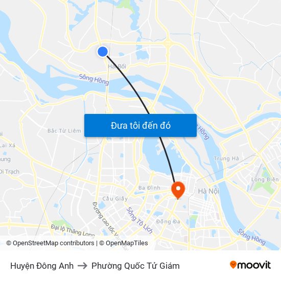 Huyện Đông Anh to Phường Quốc Tử Giám map