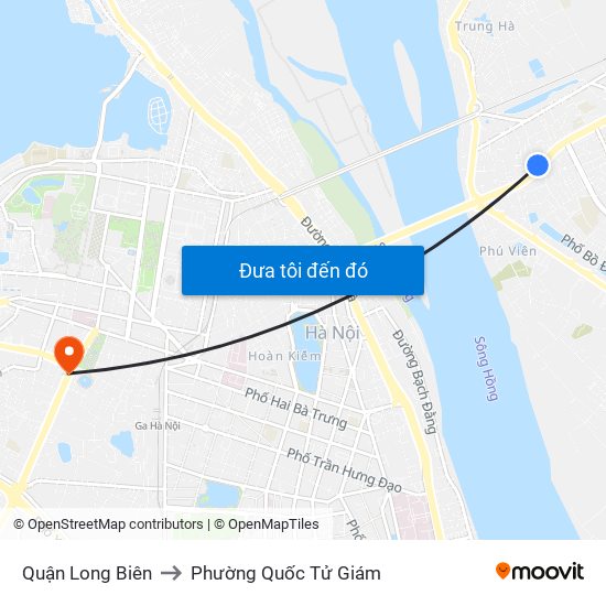 Quận Long Biên to Phường Quốc Tử Giám map