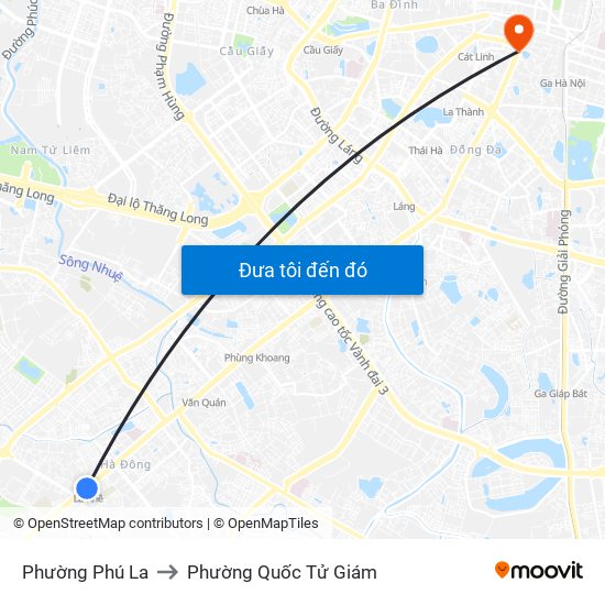 Phường Phú La to Phường Quốc Tử Giám map