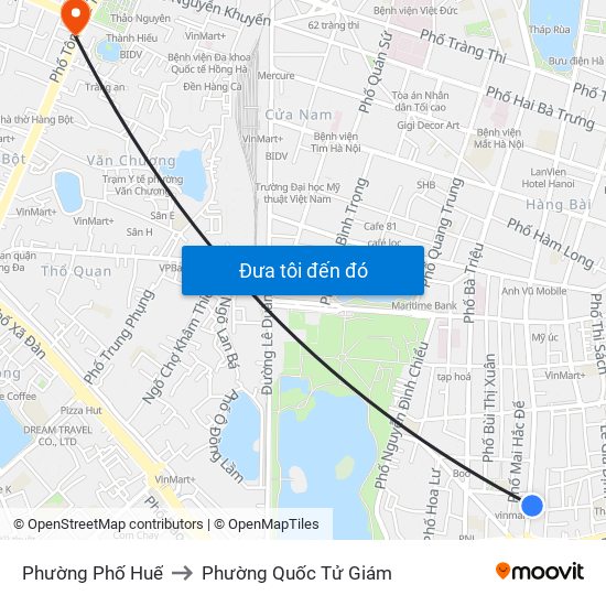 Phường Phố Huế to Phường Quốc Tử Giám map