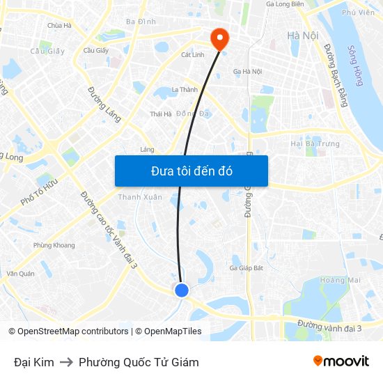 Đại Kim to Phường Quốc Tử Giám map