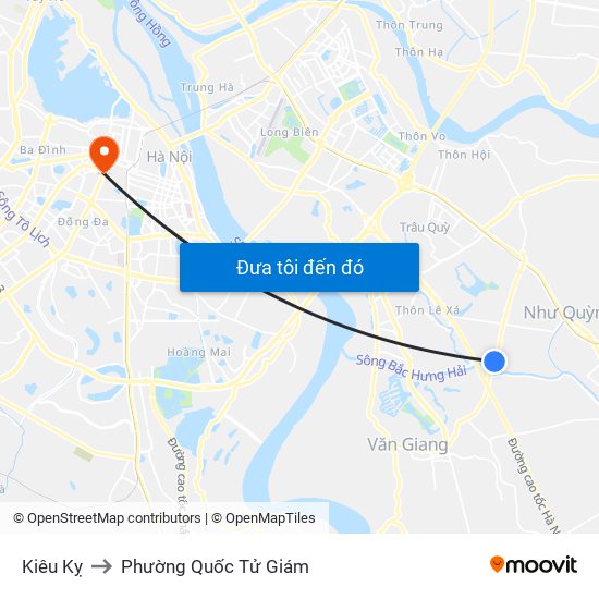 Kiêu Kỵ to Phường Quốc Tử Giám map