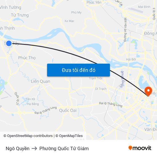 Ngô Quyền to Phường Quốc Tử Giám map