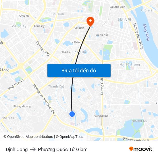 Định Công to Phường Quốc Tử Giám map