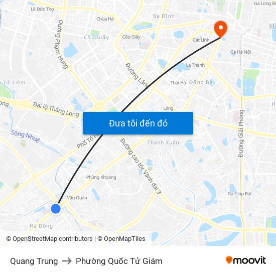 Quang Trung to Phường Quốc Tử Giám map