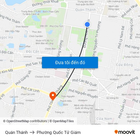 Quán Thánh to Phường Quốc Tử Giám map