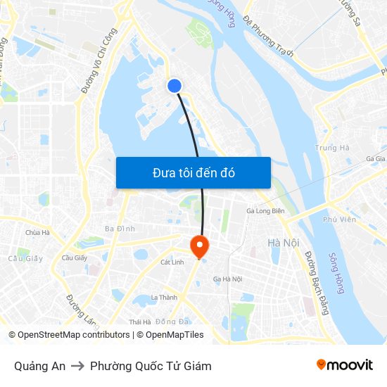 Quảng An to Phường Quốc Tử Giám map