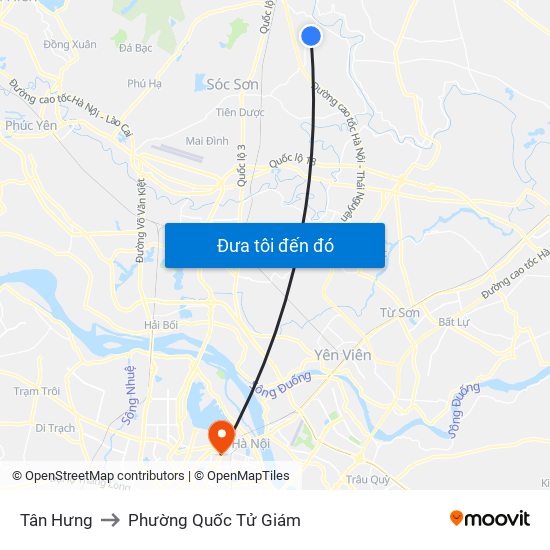 Tân Hưng to Phường Quốc Tử Giám map