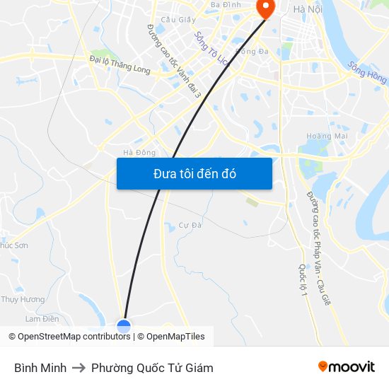 Bình Minh to Phường Quốc Tử Giám map