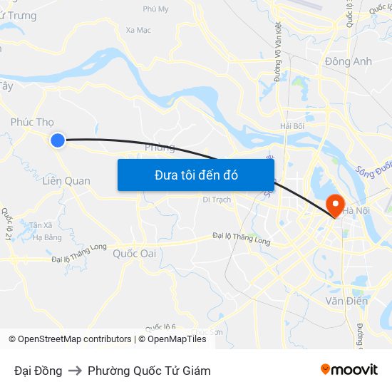 Đại Đồng to Phường Quốc Tử Giám map