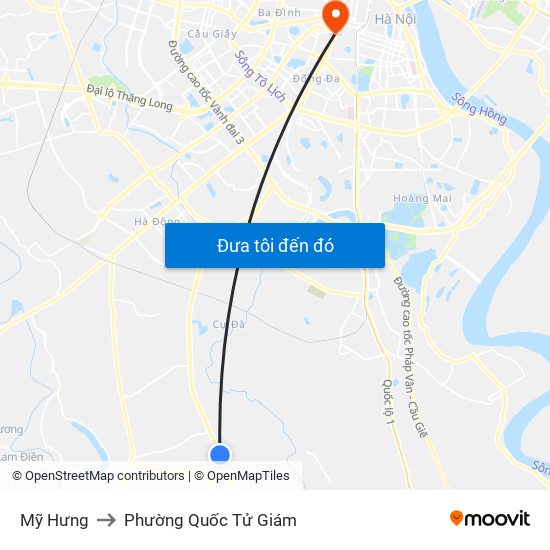 Mỹ Hưng to Phường Quốc Tử Giám map