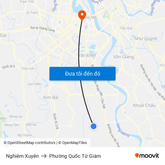 Nghiêm Xuyên to Phường Quốc Tử Giám map